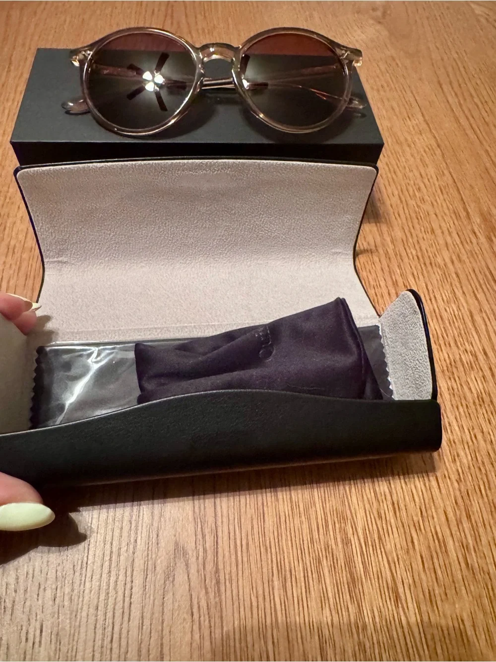 Quince Brixton Clear Taupe Sunglasses with Brown Lenses